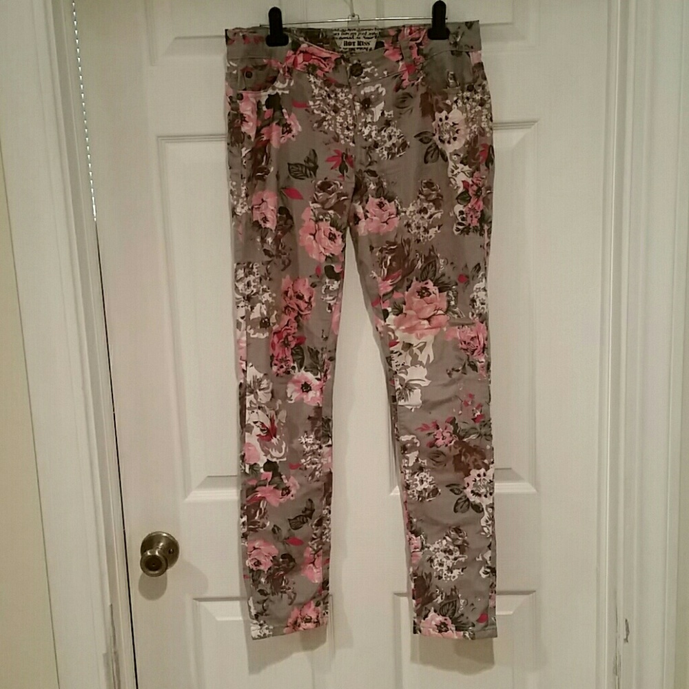 Floral Print Jeans